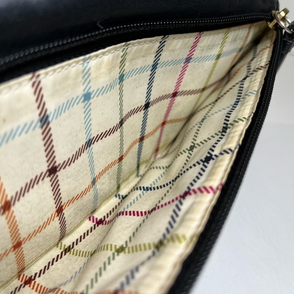 Coach Bleecker Tattersall Black Signature Clutch Wallet- Lightly Distressed - Picture 7 of 15